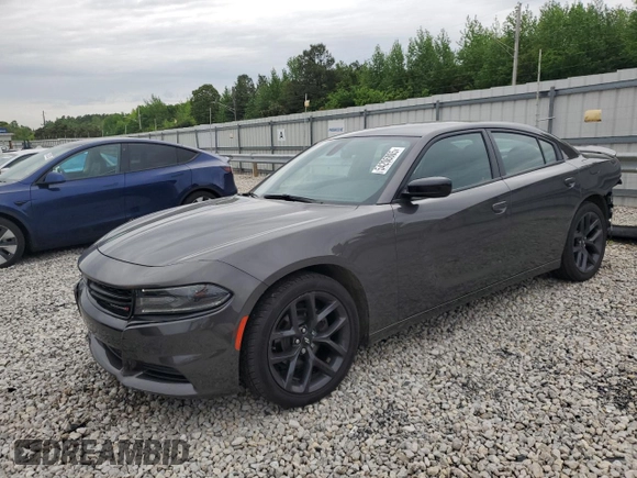 2019 Dodge Charger SXT with VIN 2C3CDXBGXKH734703, listed as a Copart auction lot 54206805 with 61,810 mi miles and Salvage Title. Bid and sale history available at DreamBid. Image 1.