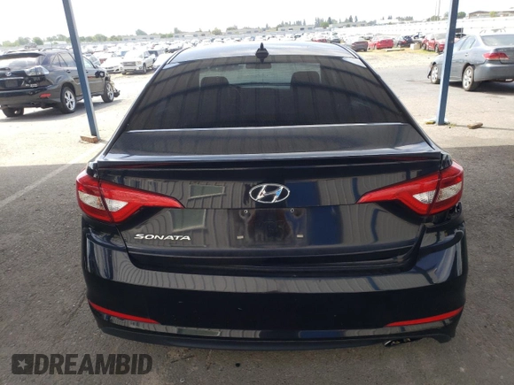 2015 Hyundai Sonata 2.4L SE with VIN 5NPE24AF4FH217346, listed as a Copart auction lot 53923845 with 104,000 mi miles and Salvage Title. Bid and sale history available at carsss.com. Image 6.
