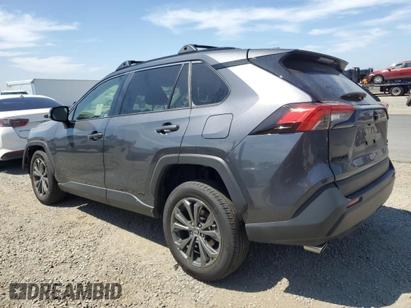 2025 Toyota RAV4 Hybrid XLE Premium with VIN JTMB6RFV8SD152327, listed as a Copart auction lot 53573615 with 12,830 mi miles and Salvage title. Bid and sale history available at DreamBid. Image 2.