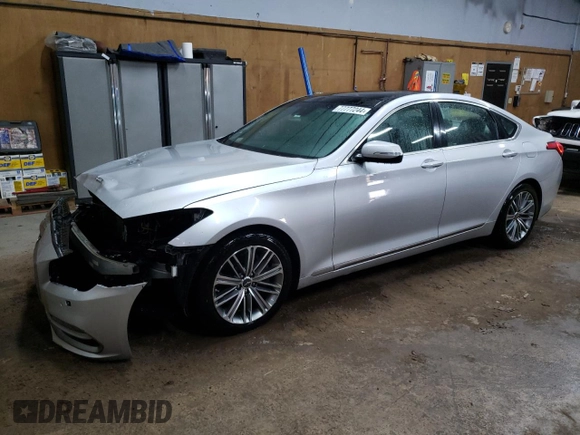 2018 Genesis G80 3.8L with VIN KMHGN4JEXJU232841, listed as a Copart auction lot 77777244 with 98,371 mi miles and Clean Title. Bid and sale history available at carsss.com. Image 1.