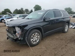 2018 Chevrolet Traverse LT Cloth z VIN 1GNERGKW4JJ118495, wystawiony jako Copart lot #57420365 z przebiegiem 153 973 mil mil oraz Szkoda całkowita • Salvage title. Historia ofert i sprzedaży dostępna na DreamBid. Obrazek 1.