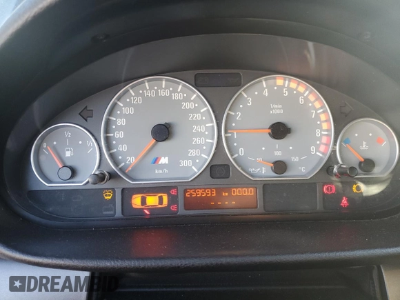 2002 BMW 3 Series M3 with VIN WBSBR93432EX24636, listed as a Copart auction lot 75623934 with 259,593 mi miles and Salvage Title. Bid and sale history available at carsss.com. Image 9.