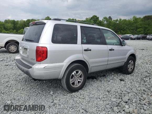 2005 Honda Pilot EX-L z VIN 2HKYF18735H570447, wystawiony jako Copart lot #53534485 z przebiegiem 339 522 mil mil oraz Szkoda całkowita • Salvage title. Historia ofert i sprzedaży dostępna na DreamBid. Obrazek 3.