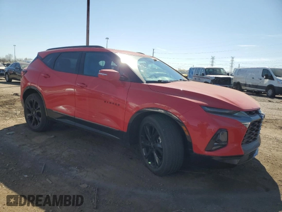 2022 Chevrolet Blazer RS with VIN 3GNKBKRS8NS137567, listed as a Copart auction lot 53806235 with 71,174 mi miles and Salvage title. Bid and sale history available at DreamBid. Image 4.