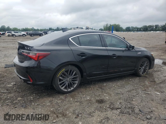 2021 Acura ILX Premium with VIN 19UDE2F85MA003120, listed as a Copart auction lot 61534895 with 78,171 mi miles and Salvage title. Bid and sale history available at DreamBid. Image 3.