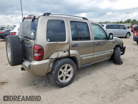 2005 Jeep Liberty Limited with VIN 1J8GL58K35W724478, listed as a Copart auction lot 61165405 with 202,099 mi miles and Salvage title. Bid and sale history available at DreamBid. Image 3.