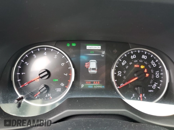 2022 Toyota RAV4 XLE with VIN 2T3W1RFV8NW222612, listed as a Copart auction lot 60675335 with 63,446 mi miles and Salvage title. Bid and sale history available at DreamBid. Image 9.