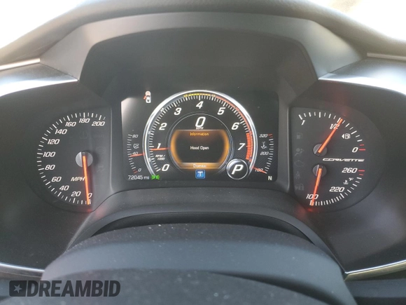 2019 Chevrolet Corvette 2LT with VIN 1G1YD2D71K5116381, listed as a Copart auction lot 82898874 with 72,045 mi miles and Salvage Title. Bid and sale history available at carsss.com. Image 9.