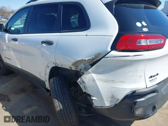 2016 Jeep Cherokee Sport with VIN 1C4PJMAB1GW314251, listed as a IAAI auction lot 41815330 with 124,588 mi miles. Bid and sale history available at carsss.com. Image 6.