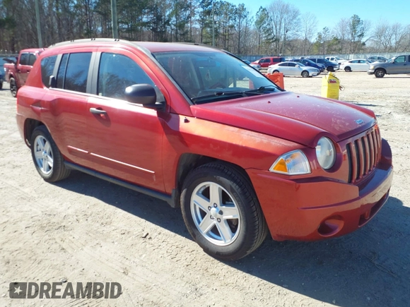 2008 Jeep Compass Sport with VIN 1J8FT470X8D683997, listed as a IAAI auction lot 41674953 with 208,646 mi miles. Bid and sale history available at carsss.com. Image 1.