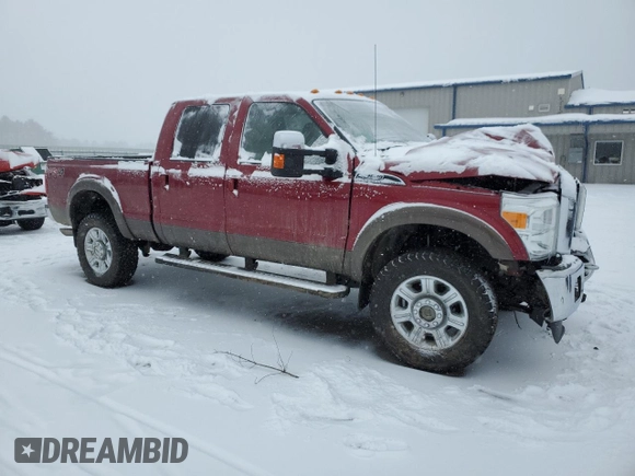 2015 Ford Super Duty F-250 SRW Lariat with VIN 1FT7W2B60FEC94554, listed as a Copart auction lot 45032695 with 0 mi miles and Salvage Title. Bid and sale history available at carsss.com. Image 4.