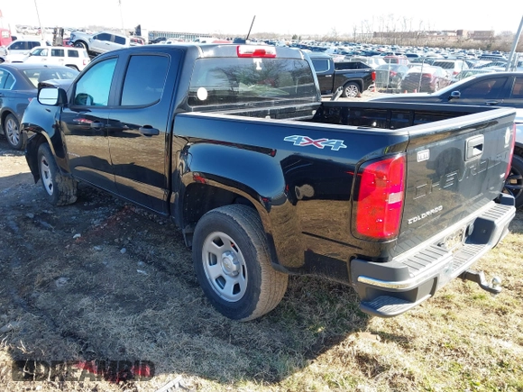 2021 Chevrolet Colorado 4WD Work Truck with VIN 1GCGTBENXM1298059, listed as a IAAI auction lot 41465118 with Not provided miles and . Bid and sale history available at DreamBid. Image 3.
