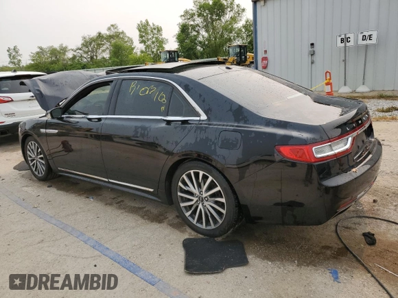 2017 Lincoln Continental with VIN 1LN6L9TP7H5611796, listed as a Copart auction lot 58538815 with 115,530 mi miles and Salvage title. Bid and sale history available at DreamBid. Image 2.
