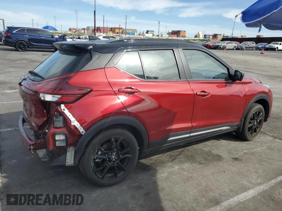 2023 Nissan Kicks SR with VIN 3N1CP5DV0PL494985, listed as a Copart auction lot 48383225 with 34,887 mi miles and Salvage Title. Bid and sale history available at DreamBid. Image 3.