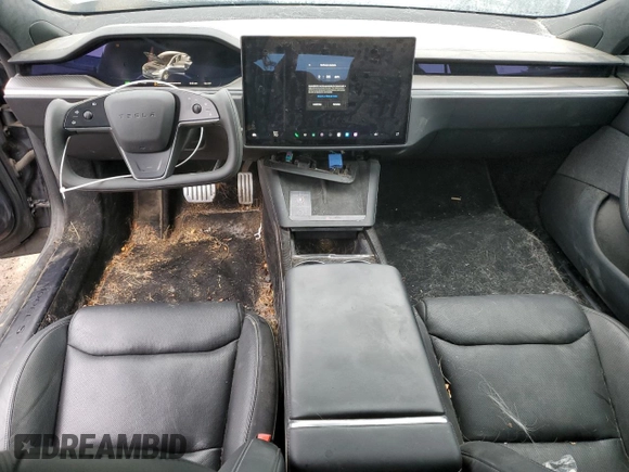 2022 Tesla Model S Plaid with VIN 5YJSA1E63NF460223, listed as a Copart auction lot 56127155 with 50,419 mi miles and Clean title. Bid and sale history available at DreamBid. Image 8.