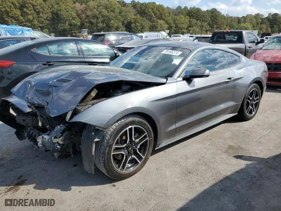 2022 Ford Mustang EcoBoost with VIN 1FA6P8TH0N5121956, listed as a Copart auction lot 78166274 with 49,807 mi miles and Salvage Title. Bid and sale history available at carsss.com. Image 1.