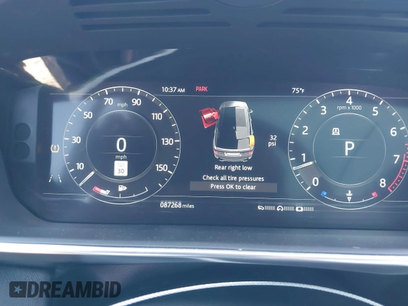 2018 Land Rover Range Rover Sport SE with VIN SALWG2RVXJA411832, listed as a IAAI auction lot 42167596 with 87,268 mi miles and . Bid and sale history available at DreamBid. Image 7.