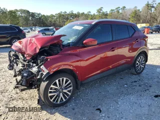 2022 Nissan Kicks SV with VIN 3N1CP5CV2NL511638, listed as a Copart auction lot 46876245 with 47,070 mi miles and Salvage Title. Bid and sale history available at carsss.com. Image 1.
