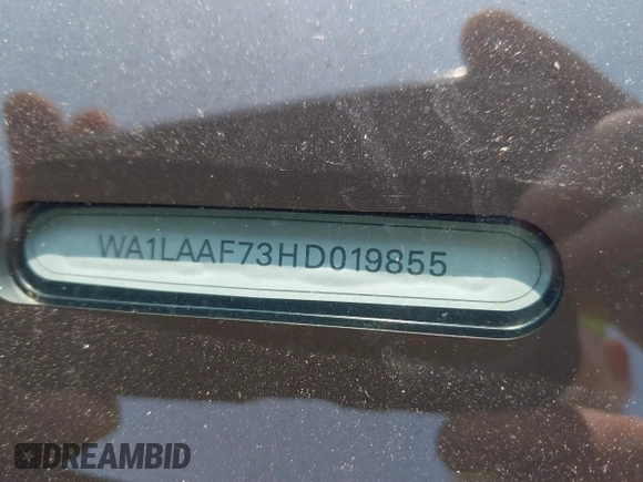 2017 Audi Q7 Premium Plus with VIN WA1LAAF73HD019855, listed as a IAAI auction lot 42449954 with 70,140 mi miles and . Bid and sale history available at DreamBid. Image 17.