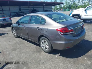2015 Honda Civic Sedan LX with VIN 19XFB2F58FE082269, listed as a IAAI auction lot 42031294 with 105,260 mi miles. Bid and sale history available at carsss.com. Image 3.