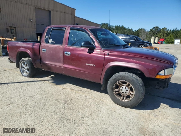 2002 Dodge Dakota SLT with VIN 1B7HL48N02S596767, listed as a Copart auction lot 44758185 with 237,644 mi miles and Clean Title. Bid and sale history available at carsss.com. Image 4.