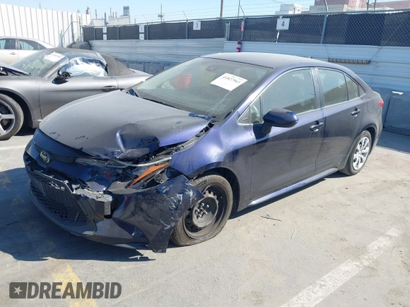 2020 Toyota Corolla LE with VIN JTDEPRAE4LJ093104, listed as a IAAI auction lot 41827963 with 69,780 mi miles. Bid and sale history available at carsss.com. Image 17.