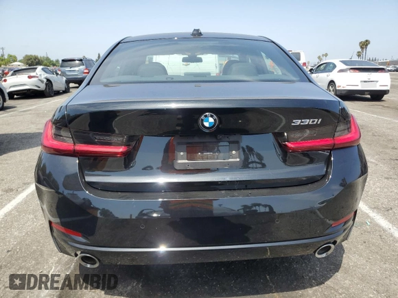 2025 BMW 3 Series 330i with VIN 3MW69CW00S8F24683, listed as a Copart auction lot 62086865 with 5,126 mi miles and Salvage title. Bid and sale history available at DreamBid. Image 6.