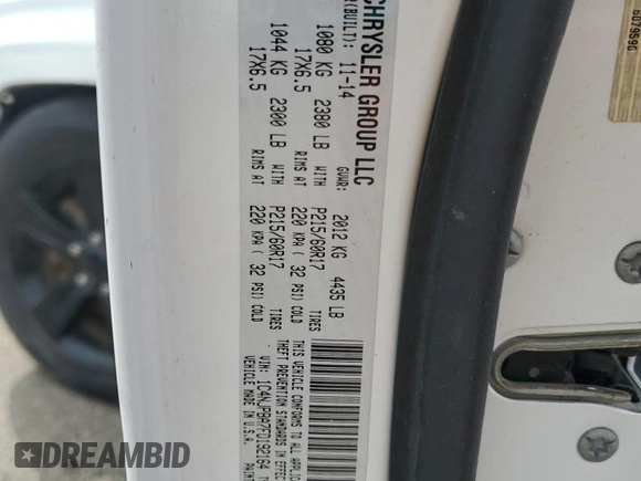 2015 Jeep Patriot Altitude Edition with VIN 1C4NJPBA7FD192164, listed as a Copart auction lot 47344945 with 0 mi miles and Salvage Title. Bid and sale history available at carsss.com. Image 13.