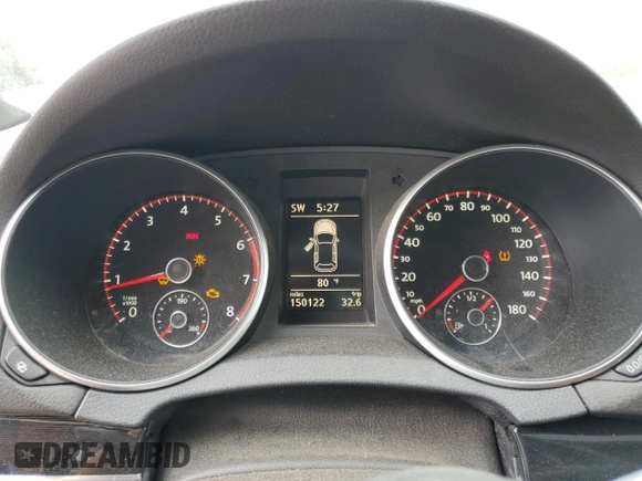 2012 Volkswagen Golf GTI with VIN WVWGV7AJ3CW296519, listed as a Copart auction lot 61368815 with 150,122 mi miles and Salvage title. Bid and sale history available at DreamBid. Image 9.