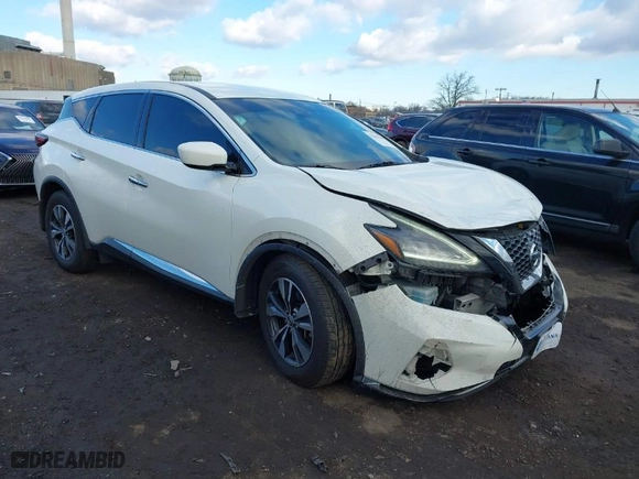 2021 Nissan Murano S with VIN 5N1AZ2AS8MC146605, listed as a IAAI auction lot 41683334 with 48,558 mi miles. Bid and sale history available at carsss.com. Image 1.