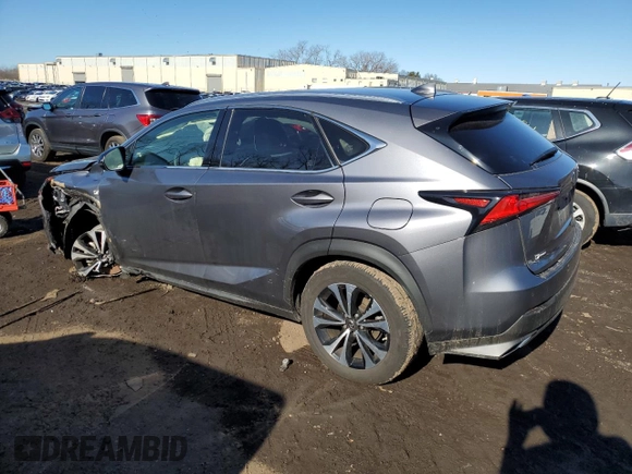2021 Lexus NX with VIN JTJSARDZ2M2261768, listed as a Copart auction lot 43656645 with 20,997 mi miles and Salvage Title. Bid and sale history available at carsss.com. Image 2.