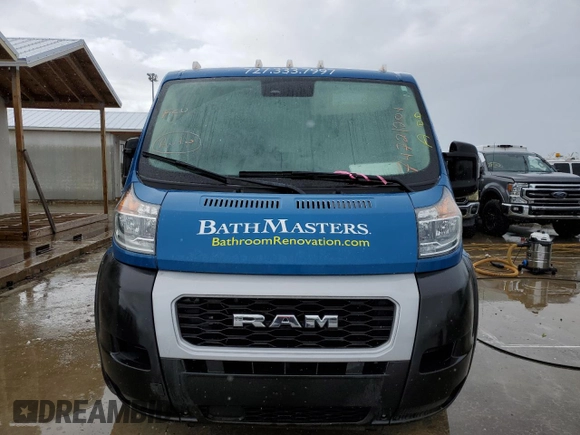 2022 Ram ProMaster Cargo with VIN 3C6LRVNG1NE130073, listed as a Copart auction lot 74721204 with Not Provided miles and Non Repairable. Bid and sale history available at DreamBid. Image 5.