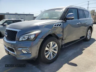 2016 Infiniti QX80 with VIN JN8AZ2NF9G9613800, listed as a Copart auction lot 61242095 with 94,711 mi miles and Salvage title. Bid and sale history available at DreamBid. Image 1.