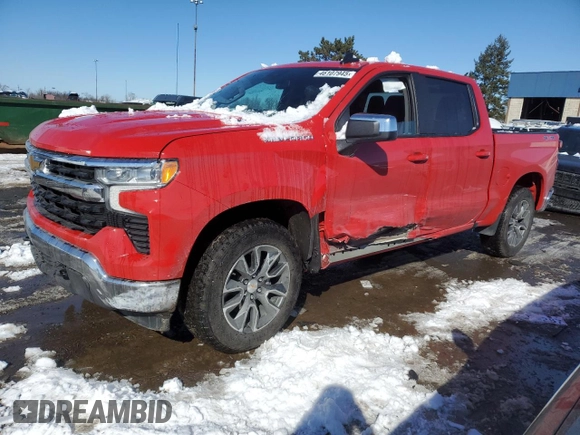 2025 Chevrolet Silverado 1500 LT with VIN 1GCPKKEK1SZ118054, listed as a Copart auction lot 46107945 with 1,957 mi miles and Clean Title. Bid and sale history available at DreamBid. Image 1.