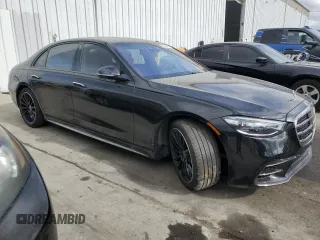 2023 Mercedes-Benz S-Class S 500 with VIN W1K6G6DB1PA170396, listed as a Copart auction lot 72526804 with 23,891 mi miles and Salvage Title. Bid and sale history available at carsss.com. Image 4.