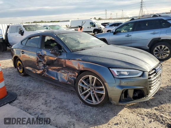 2019 Audi A5 Sportback Premium Plus with VIN WAUENCF57KA075042, listed as a Copart auction lot 80469903 with 0 mi miles. Bid and sale history available at carsss.com. Image 4.