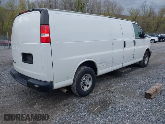 2019 Chevrolet Express Cargo Van with VIN 1GCZGHFG7K1209948, listed as a IAAI auction lot 42038244 with 249,167 mi miles. Bid and sale history available at carsss.com. Image 4.