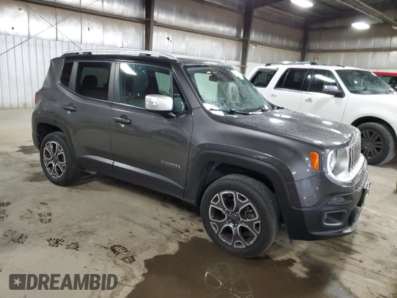 2017 Jeep Renegade Limited z VIN ZACCJBDB7HPE78018, wystawiony jako Copart lot #58027535 z przebiegiem 133 145 mil mil oraz Szkoda całkowita • Salvage title. Historia ofert i sprzedaży dostępna na DreamBid. Obrazek 4.
