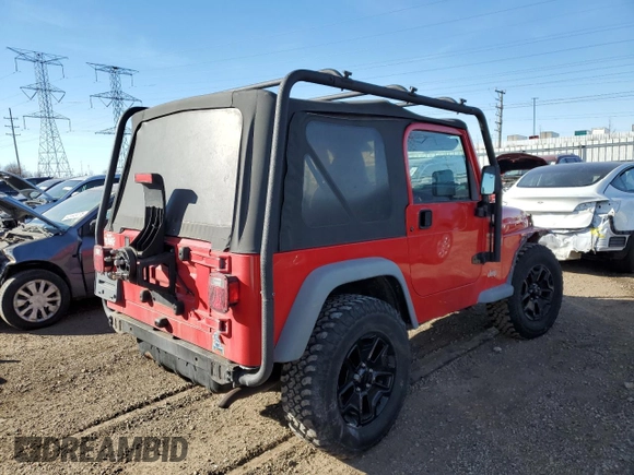 2002 Jeep Wrangler X with VIN 1J4FA39S32P771120, listed as a Copart auction lot 42636665 with 153,168 mi miles and Salvage Title. Bid and sale history available at carsss.com. Image 3.