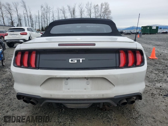 2018 Ford Mustang GT Premium с VIN 1FATP8FF0J5155595, выставлен на аукционе Copart как лот 81584324 с пробегом 63 535 миль миль и Списание • Salvage title. История ставок и продаж доступна на DreamBid. Изображение 6.