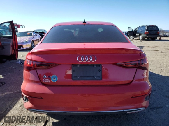 2022 Audi A3 Premium with VIN WAUAUDGY6NA089115, listed as a Copart auction lot 41905554 with 20,695 mi miles. Bid and sale history available at carsss.com. Image 6.