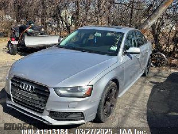 2015 Audi A4 Premium with VIN WAUBFAFL2FN005997, listed as a IAAI auction lot 41913184 with 108,438 mi miles. Bid and sale history available at carsss.com. Image 2.