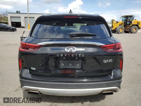 2019 Infiniti QX50 LUXE with VIN 3PCAJ5M16KF117748, listed as a Copart auction lot 52475865 with 95,620 mi miles and Non Repairable. Bid and sale history available at carsss.com. Image 6.