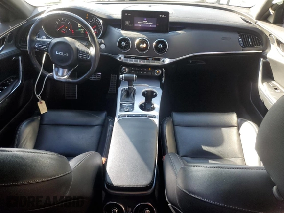 2022 Kia Stinger GT1 with VIN KNAE45LC0N6107838, listed as a Copart auction lot 49623675 with 42,338 mi miles and Salvage Title. Bid and sale history available at DreamBid. Image 8.