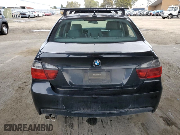 2007 BMW 3 Series 328i with VIN WBAVC53587FZ77036, listed as a Copart auction lot 49629485 with 188,825 mi miles and Clean Title. Bid and sale history available at carsss.com. Image 6.