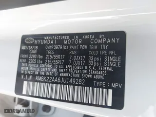2018 Hyundai Kona SEL with VIN KM8K22AA6JU149282, listed as a IAAI auction lot 42071996 with 77,440 mi miles. Bid and sale history available at carsss.com. Image 9.