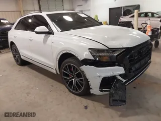2021 Audi Q8 Prestige with VIN WA1FVAF18MD026128, listed as a IAAI auction lot 41254457 with 67,148 mi miles. Bid and sale history available at carsss.com. Image 1.