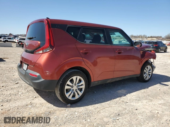 2020 Kia Soul LX with VIN KNDJ23AU1L7103859, listed as a Copart auction lot 48561715 with 62,152 mi miles and Salvage Title. Bid and sale history available at carsss.com. Image 3.