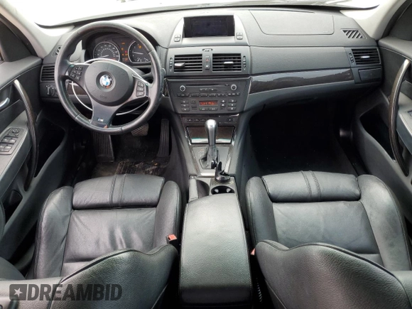 2007 BMW X3 3.0si with VIN WBXPC93467WF26770, listed as a Copart auction lot 54630845 with 159,760 mi miles and Salvage Title. Bid and sale history available at DreamBid. Image 8.