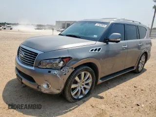 2014 Infiniti QX80 z VIN JN8AZ2NF2E9552934, wystawiony jako Copart lot #57422625 z przebiegiem 103 786 mil mil oraz Szkoda całkowita • Salvage title. Historia ofert i sprzedaży dostępna na DreamBid. Obrazek 1.